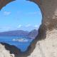 Das Herz von Santorin, Ansichtspunkt bei Cally Cave House (kleines Bild)
